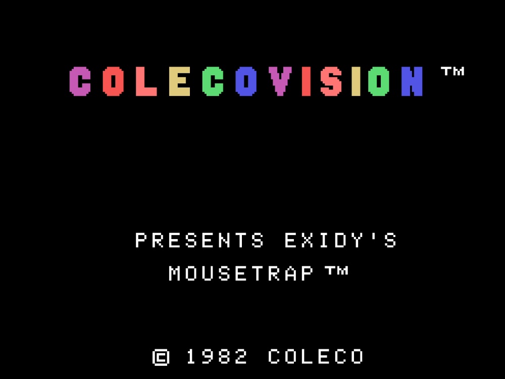 Title Screen of Mouse Trap for Colecovision